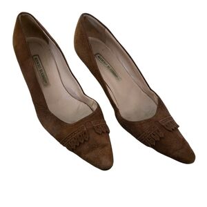 Manolo Blahnik Brown Suede Heels Size39